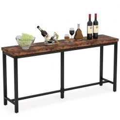 Benjamin 70.86'' Console Table Wood Rustic Brown Sofa Table, Morden Industrial Narrow Long Skinny Hallway Table by TRIBESIGNS WAY TO ORIGIN -Deals Glitzhome Store brown tribesigns way to origin console tables hd xj0038 wzz 77 1000