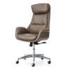 Mid-Century Modern Brownish Grey Leatherette Adjustable Swivel High Back Office Chair by Glitzhome -Deals Glitzhome Store brownish grey glitzhome executive chairs 2001100001 64 1000
