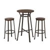 S/3 Coffee Rustic Steel/Elm Wood Pub Set (1 Tabel+2 Stools) by Glitzhome 1 S/3 Coffee Rustic Steel/Elm Wood Pub Set (1 Tabel+2 Stools) by Glitzhome -Deals Glitzhome Store coffee glitzhome dining room sets 1010202751 64 1000