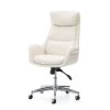 27.4 in. Width Big and Tall Cream Leather Executive Chair with Adjustable Height by Glitzhome -Deals Glitzhome Store cream glitzhome executive chairs 1004202903 64 1000