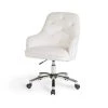 39.75 in. H Cream White Velvet Gaslift Adjustable Swivel Office Chair/Desk Chair by Glitzhome -Deals Glitzhome Store cream glitzhome task chairs 2001100002 64 1000