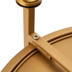 27 in. H Deluxe Gold Metal Round Mirrored Bar Cart by Glitzhome -Deals Glitzhome Store gold glitzhome bar carts gh1010202648 fa 1000