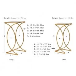 Gold Metal with Glass Accent Table (Set of 2) by Glitzhome -Deals Glitzhome Store gold glitzhome coffee tables gh1002202300 c3 1000