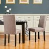 Upholstered Gray Fabric Dining Side Chair with Studded Decor (Set of 2) by Glitzhome -Deals Glitzhome Store gray glitzhome dining chairs 2000600007 64 1000