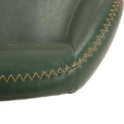 42.72 in. H Green Mid-Century Modern Leatherette Gaslift Metal Frame Adjustable Swivel Low Back Bar Stool (Set of 2) by Glitzhome -Deals Glitzhome Store green glitzhome bar stools gh1010202758 1f 1000