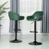 42.72 in. H Green Mid-Century Modern Leatherette Gaslift Metal Frame Adjustable Swivel Low Back Bar Stool (Set of 2) by Glitzhome -Deals Glitzhome Store green glitzhome bar stools gh1010202758 64 1000
