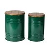 14.5 in. W Green Round Wood Storage End Table or Accent Table or Stool with Solid Wood Lid (2-Pack) by Glitzhome -Deals Glitzhome Store green glitzhome end side tables ga2003800008 64 1000
