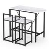 Adan 3-Piece Rectangular Wooden Top Faux Marble White Bar Table Set by TRIBESIGNS WAY TO ORIGIN 1 Adan 3-Piece Rectangular Wooden Top Faux Marble White Bar Table Set by TRIBESIGNS WAY TO ORIGIN -Deals Glitzhome Store marble white tribesigns way to origin dining room sets hd xk32 22zy 64 1000