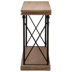 43 in. Brown/Black Standard Rectangle Wood Console Table with Storage by Glitzhome 19 43 in. Brown/Black Standard Rectangle Wood Console Table with Storage by Glitzhome -Deals Glitzhome Store multi glitzhome console tables 2008600001 1f 1000