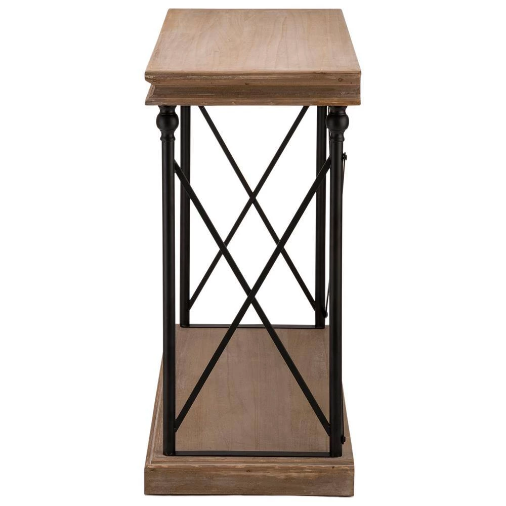 43 in. Brown/Black Standard Rectangle Wood Console Table with Storage by Glitzhome 9 43 in. Brown/Black Standard Rectangle Wood Console Table with Storage by Glitzhome - Image 7