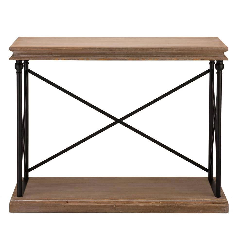 43 in. Brown/Black Standard Rectangle Wood Console Table with Storage by Glitzhome 7 43 in. Brown/Black Standard Rectangle Wood Console Table with Storage by Glitzhome - Image 5