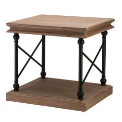 23.00 in. L French Vintage Antiqued Accent Table/Side Table by Glitzhome
