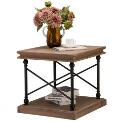 23.00 in. L French Vintage Antiqued Accent Table/Side Table by Glitzhome -Deals Glitzhome Store multi glitzhome end side tables 2008600002 d4 1000