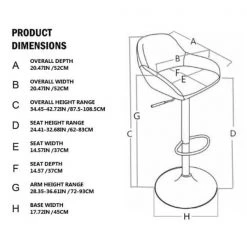 42.72 in. H Navy Blue Mid-Century Modern Leatherette Gaslift Metal Frame Adjustable Swivel Low Back Bar Stool (Set of 2) by Glitzhome -Deals Glitzhome Store navy blue glitzhome bar stools gh1010202516 44 1000