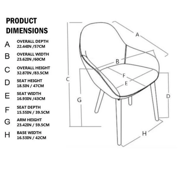 Navy Blue Mid-Century Modern Vintage Leatherette Dining Armchair (Set of 2) by Glitzhome 9 Navy Blue Mid-Century Modern Vintage Leatherette Dining Armchair (Set of 2) by Glitzhome - Image 7