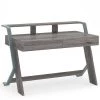 Abend 47 in. Retangular Oak Gray 2 Drawer Computer Desk with Monitor Stand Riser by TRIBESIGNS WAY TO ORIGIN -Deals Glitzhome Store oak gray tribesigns way to origin computer desks hd f1146 64 1000
