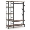 Billie Brown Closet System Starter Kit Garment Rack with Shelves Hang Rod,4-Hooks (70.9 in. x 47.2 in. x 15.8 in.) by TRIBESIGNS WAY TO ORIGIN 2 Billie Brown Closet System Starter Kit Garment Rack with Shelves Hang Rod,4-Hooks (70.9 in. x 47.2 in. x 15.8 in.) by TRIBESIGNS WAY TO ORIGIN -Deals Glitzhome Store retro brown tribesigns way to origin armoires wardrobes hd f1197 wzz 64 1000