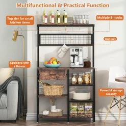 Bakary Rustic Brown Bakers Rack with 6-Tier Shelf by TRIBESIGNS WAY TO ORIGIN 13 Bakary Rustic Brown Bakers Rack with 6-Tier Shelf by TRIBESIGNS WAY TO ORIGIN -Deals Glitzhome Store rustic brown tribesigns way to origin baker s racks hd zy0212jw22 4f 1000