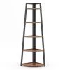 Andrea 70 in. Rustic Brown Wood 5-Shelf Ladder Bookcase with Open Back by TRIBESIGNS WAY TO ORIGIN