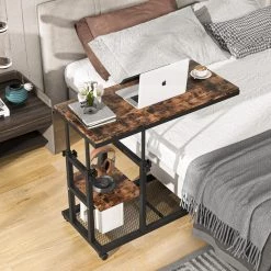 Andrea 34.64 in. Brown C-Shaped Brown Wood Mobile Tiltable Drawing Board Height Adjustable Laptop End Storage Shelf Cart by TRIBESIGNS WAY TO ORIGIN 22 Andrea 34.64 in. Brown C-Shaped Brown Wood Mobile Tiltable Drawing Board Height Adjustable Laptop End Storage Shelf Cart by TRIBESIGNS WAY TO ORIGIN -Deals Glitzhome Store rustic brown tribesigns way to origin c tables hd c0236 wzz 66 1000