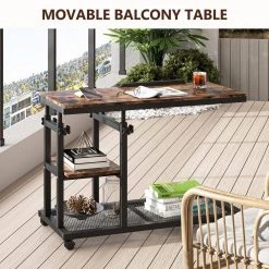 Andrea 34.64 in. Brown C-Shaped Brown Wood Mobile Tiltable Drawing Board Height Adjustable Laptop End Storage Shelf Cart by TRIBESIGNS WAY TO ORIGIN 30 Andrea 34.64 in. Brown C-Shaped Brown Wood Mobile Tiltable Drawing Board Height Adjustable Laptop End Storage Shelf Cart by TRIBESIGNS WAY TO ORIGIN -Deals Glitzhome Store rustic brown tribesigns way to origin c tables hd c0236 wzz d4 1000