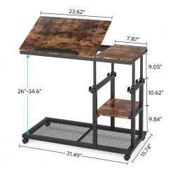 Andrea 34.64 in. Brown C-Shaped Brown Wood Mobile Tiltable Drawing Board Height Adjustable Laptop End Storage Shelf Cart by TRIBESIGNS WAY TO ORIGIN 28 Andrea 34.64 in. Brown C-Shaped Brown Wood Mobile Tiltable Drawing Board Height Adjustable Laptop End Storage Shelf Cart by TRIBESIGNS WAY TO ORIGIN -Deals Glitzhome Store rustic brown tribesigns way to origin c tables hd c0236 wzz fa 1000