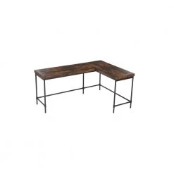 Perry 66.93 in. L-Shape Brown Wood Computer Desk with Reversible Direction by TRIBESIGNS WAY TO ORIGIN