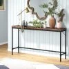 Alice 71 in. Rustic Brown Standard Rectangle Wood Console Table with Adjustable Leg Pads by TRIBESIGNS WAY TO ORIGIN -Deals Glitzhome Store rustic brown tribesigns way to origin console tables hd f1347 64 1000