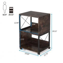 Randal Rustic Brown Rolling Printer Stand with File Storage Shelving by TRIBESIGNS WAY TO ORIGIN 13 Randal Rustic Brown Rolling Printer Stand with File Storage Shelving by TRIBESIGNS WAY TO ORIGIN -Deals Glitzhome Store rustic brown tribesigns way to origin file cabinets hd zy211jw22 77 1000