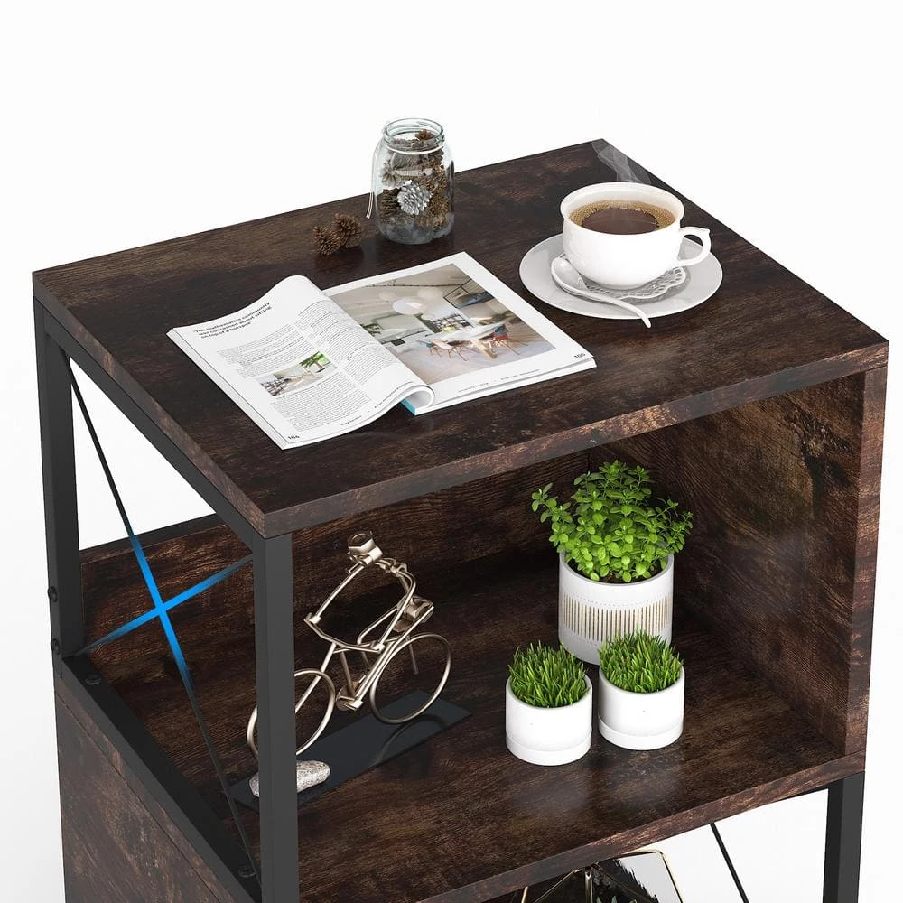 Randal Rustic Brown Rolling Printer Stand with File Storage Shelving by TRIBESIGNS WAY TO ORIGIN 6 Randal Rustic Brown Rolling Printer Stand with File Storage Shelving by TRIBESIGNS WAY TO ORIGIN - Image 4