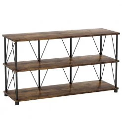 Hackett 47 in. Rustic Brown TV Stand Fits TV's up to 55 in. with 3 Open Storage Shelves by TRIBESIGNS WAY TO ORIGIN