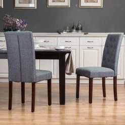 Tan Fabric Dining Chair with Studded Decoration (Set of 2) by Glitzhome 19 Tan Fabric Dining Chair with Studded Decoration (Set of 2) by Glitzhome -Deals Glitzhome Store tan glitzhome dining chairs 1005002982 31 1000