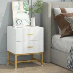 Deals Glitzhome Store -Deals Glitzhome Store white and gold tribesigns way to origin nightstands hd sf0008b e1 1000