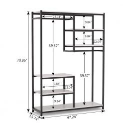 Darnell White Armoire with Double Rod (70.9 x 47.3 x 15.7 in.) by TRIBESIGNS WAY TO ORIGIN 9 Darnell White Armoire with Double Rod (70.9 x 47.3 x 15.7 in.) by TRIBESIGNS WAY TO ORIGIN -Deals Glitzhome Store white tribesigns way to origin armoires wardrobes hd cj072 77 1000