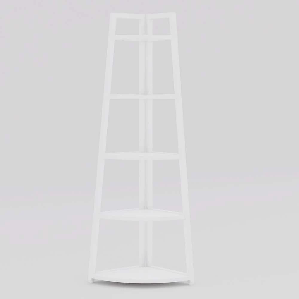 Andrea 70 in. White Wood 5 Shelf Ladder Bookcase with Open Back by TRIBESIGNS WAY TO ORIGIN 3 Andrea 70 in. White Wood 5 Shelf Ladder Bookcase with Open Back by TRIBESIGNS WAY TO ORIGIN