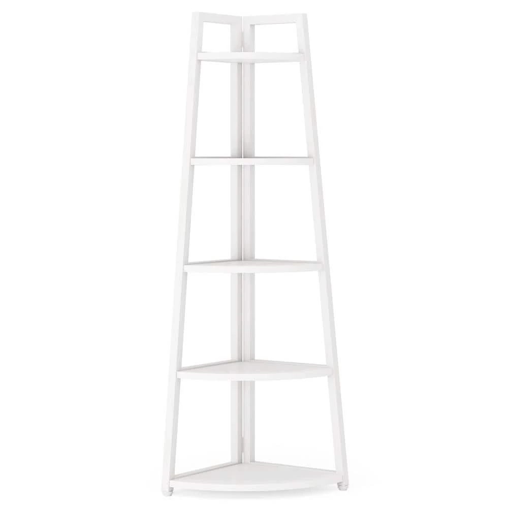 Jannelly 70 in. White Wood 5tier 5 Shelf Corner Ladder Bookcase with Open Back by TRIBESIGNS WAY TO ORIGIN 3 Jannelly 70 in. White Wood 5tier 5 Shelf Corner Ladder Bookcase with Open Back by TRIBESIGNS WAY TO ORIGIN