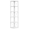 Jannelly 70.8 in. White Wood and Black Metal Frame 6 tier Radial Corner Shelves Bookcase Storage Rack Plant Stand by TRIBESIGNS WAY TO ORIGIN