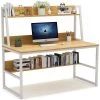 Tribesign Computer Desk with Hutch and Bookshelf, 47 Inches (Light Walnut) by TRIBESIGNS WAY TO ORIGIN -Deals Glitzhome Store white tribesigns way to origin computer desks hd c0119 64 1000