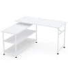 Billy 47 in. L-Shape White Metal Particle Board Wood Top Corner Computer Desk with Rotating Storage Shelves by TRIBESIGNS WAY TO ORIGIN 2 Billy 47 in. L-Shape White Metal Particle Board Wood Top Corner Computer Desk with Rotating Storage Shelves by TRIBESIGNS WAY TO ORIGIN -Deals Glitzhome Store white tribesigns way to origin computer desks hd c0242 64 1000