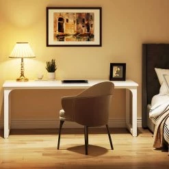 Halseey 70.8 in. W White Computer Desk Particle Board Wood Home Office Workstation Boardroom Desk by TRIBESIGNS WAY TO ORIGIN -Deals Glitzhome Store white tribesigns way to origin computer desks hd u0133 wzz 44 1000