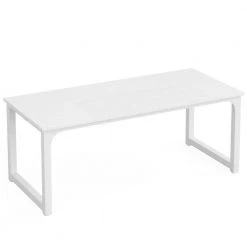 Halseey 70.8 in. W White Computer Desk Particle Board Wood Home Office Workstation Boardroom Desk by TRIBESIGNS WAY TO ORIGIN