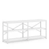 Bulgari 70.9 in. White Console Table Sofa Table with 3 Open Storage Shelves by TRIBESIGNS WAY TO ORIGIN 2 Bulgari 70.9 in. White Console Table Sofa Table with 3 Open Storage Shelves by TRIBESIGNS WAY TO ORIGIN -Deals Glitzhome Store white tribesigns way to origin console tables hd zycj179 64 1000