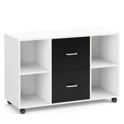 Galaxy White 4+2 Cube Engineered Wood File Cabinet with Rolling Wheels by TRIBESIGNS WAY TO ORIGIN