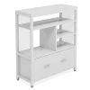 Delia White Metal Wire Open Storage Shelves with Drawer Letter Size Modern Filing Cabinet Printer Stand by TRIBESIGNS WAY TO ORIGIN -Deals Glitzhome Store white tribesigns way to origin file cabinets hd c0500 wzz 64 1000