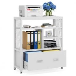 Delia White Metal Wire Open Storage Shelves with Drawer Letter Size Modern Filing Cabinet Printer Stand by TRIBESIGNS WAY TO ORIGIN 23 Delia White Metal Wire Open Storage Shelves with Drawer Letter Size Modern Filing Cabinet Printer Stand by TRIBESIGNS WAY TO ORIGIN -Deals Glitzhome Store white tribesigns way to origin file cabinets hd c0500 wzz 76 1000