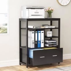 Delia White Metal Wire Open Storage Shelves with Drawer Letter Size Modern Filing Cabinet Printer Stand by TRIBESIGNS WAY TO ORIGIN 18 Delia White Metal Wire Open Storage Shelves with Drawer Letter Size Modern Filing Cabinet Printer Stand by TRIBESIGNS WAY TO ORIGIN -Deals Glitzhome Store white tribesigns way to origin file cabinets hd c0500 wzz c3 1000