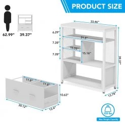 Delia White Metal Wire Open Storage Shelves with Drawer Letter Size Modern Filing Cabinet Printer Stand by TRIBESIGNS WAY TO ORIGIN 25 Delia White Metal Wire Open Storage Shelves with Drawer Letter Size Modern Filing Cabinet Printer Stand by TRIBESIGNS WAY TO ORIGIN -Deals Glitzhome Store white tribesigns way to origin file cabinets hd c0500 wzz fa 1000 1