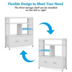 Delia White Metal Wire Open Storage Shelves with Drawer Letter Size Modern Filing Cabinet Printer Stand by TRIBESIGNS WAY TO ORIGIN 22 Delia White Metal Wire Open Storage Shelves with Drawer Letter Size Modern Filing Cabinet Printer Stand by TRIBESIGNS WAY TO ORIGIN -Deals Glitzhome Store white tribesigns way to origin file cabinets hd c0500 wzz fa 1000
