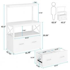 Earl White Particle Board Lateral File Cabinet Printer Stand with 3 Open Shelves and 1 Drawer by TRIBESIGNS WAY TO ORIGIN 11 Earl White Particle Board Lateral File Cabinet Printer Stand with 3 Open Shelves and 1 Drawer by TRIBESIGNS WAY TO ORIGIN -Deals Glitzhome Store white tribesigns way to origin file cabinets hd jw0102 77 1000