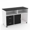 Cindy White and Black File Cabinet with lockable drawers and Rolling Wheels by TRIBESIGNS WAY TO ORIGIN